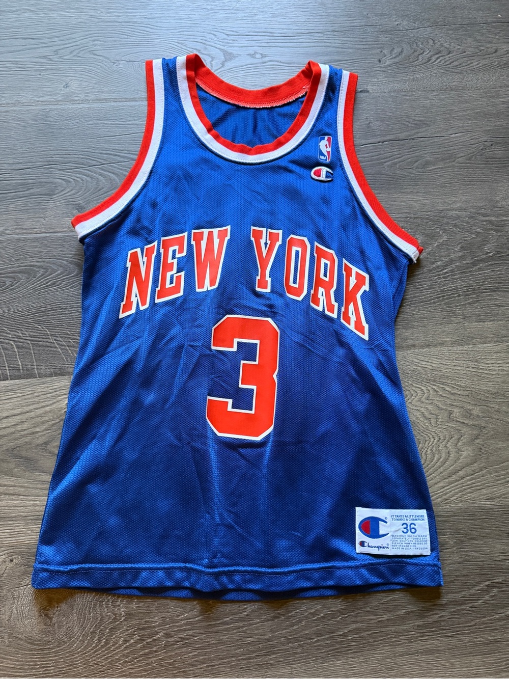 John Starks Knicks Vintage Champion Jersey 36